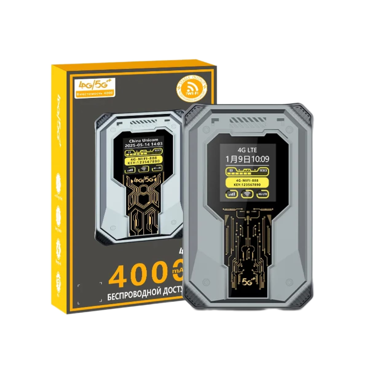 مودم همراه A50-5 CAT4 با باتری 4000 میلی‌آمپرساعت، اینترنت پرسرعت 4G LTE و نمایشگر رنگی مناسب گیمینگ و سفر